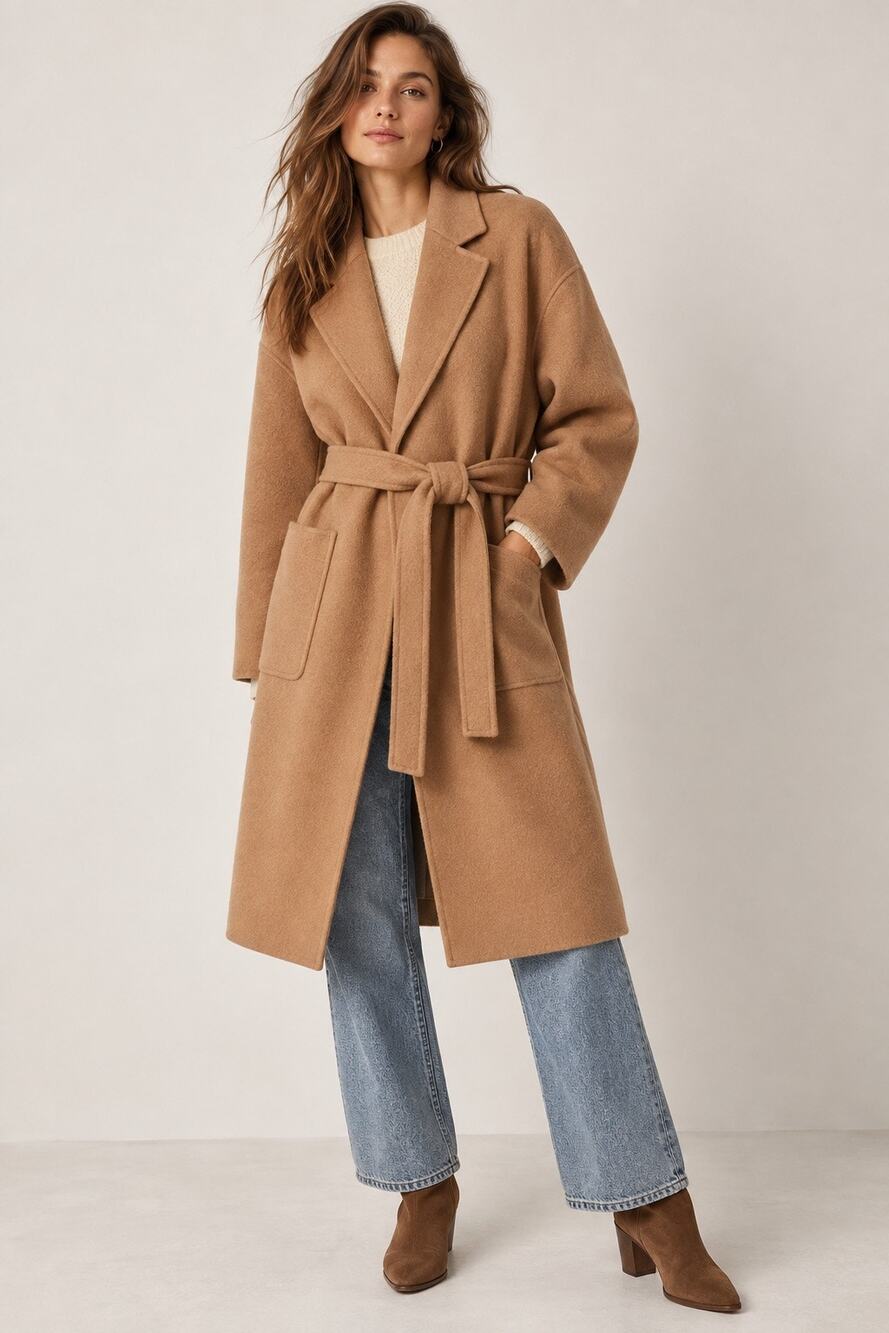 The Curated The Boyfriend Wool Cashmere Coat Camel XS